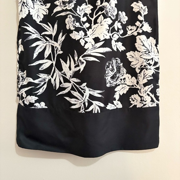 4/$10🎄Vintage Y2K Joe Fresh Black & White Floral Drop Waist Dolman Dress - Picture 8 of 14